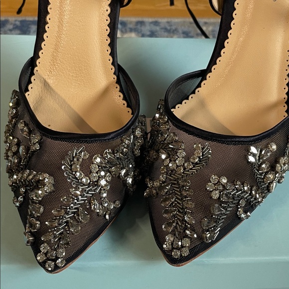 Bella Belle Black Embellished Women's Shoes - Picture 2 of 5